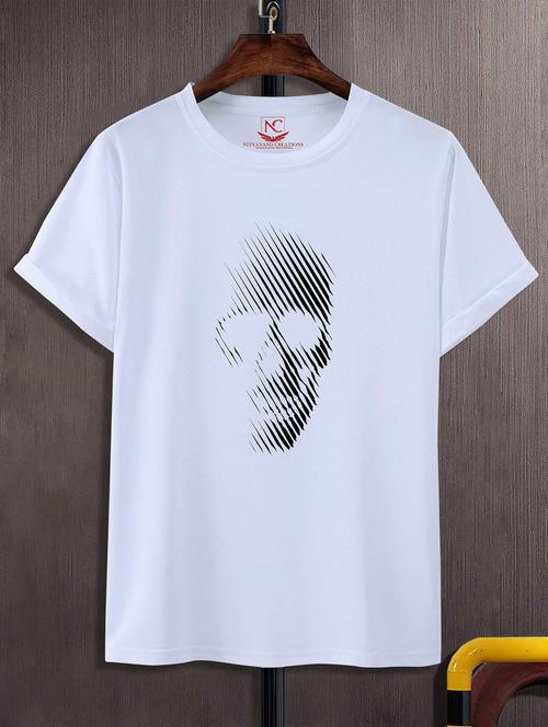 unisex white graphic printed t-shirt - 20824185 - Standard Image - 0