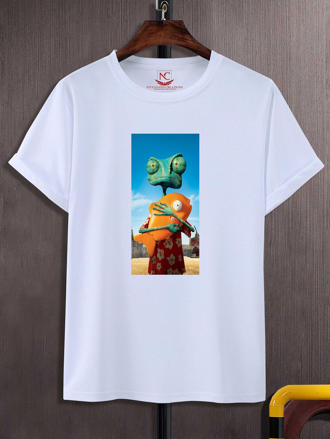 unisex white graphic printed t-shirt - 20824191 -  Zoom Image - 0