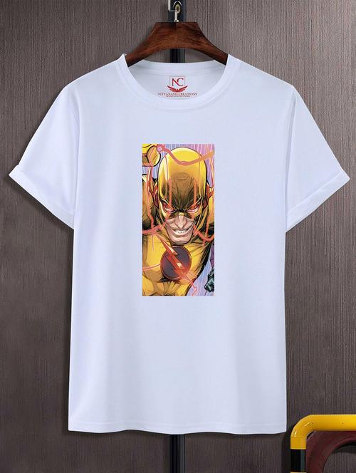 unisex white graphic printed t-shirt - 20824193 - Standard Image - 0
