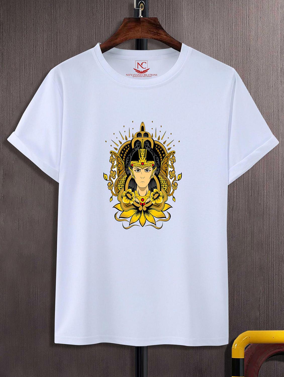 unisex white graphic printed t-shirt - 20824195 - Zoom Image - 0