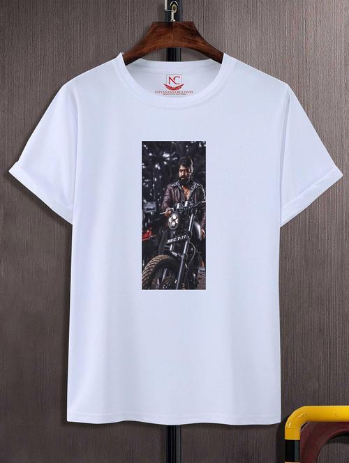 unisex white graphic printed t-shirt - 20824205 - Standard Image - 0
