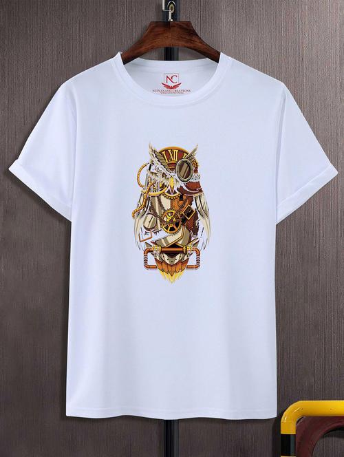 unisex white graphic printed t-shirt - 20824210 - Standard Image - 0