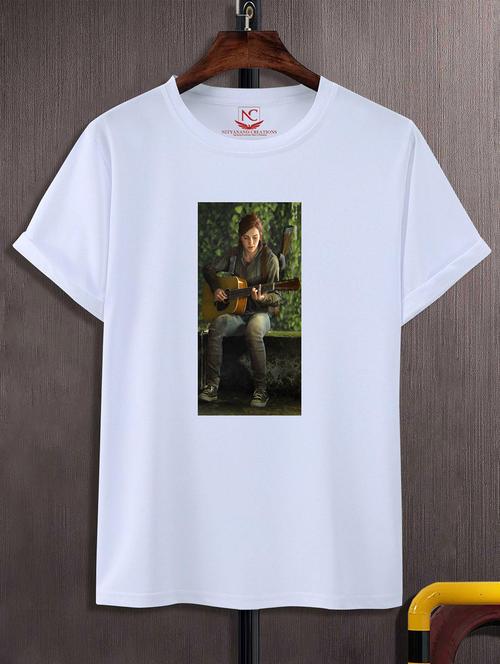 unisex white graphic printed t-shirt - 20824215 -  Standard Image - 0
