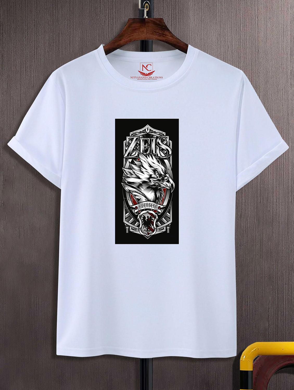 unisex white graphic printed t-shirt - 20824220 - Zoom Image - 0