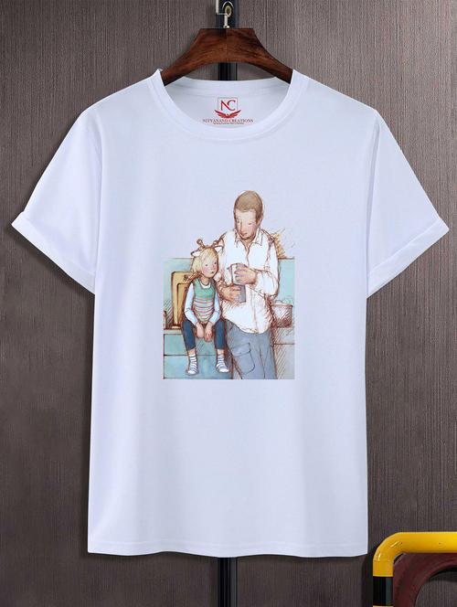 unisex white graphic printed t-shirt - 20824235 - Standard Image - 0