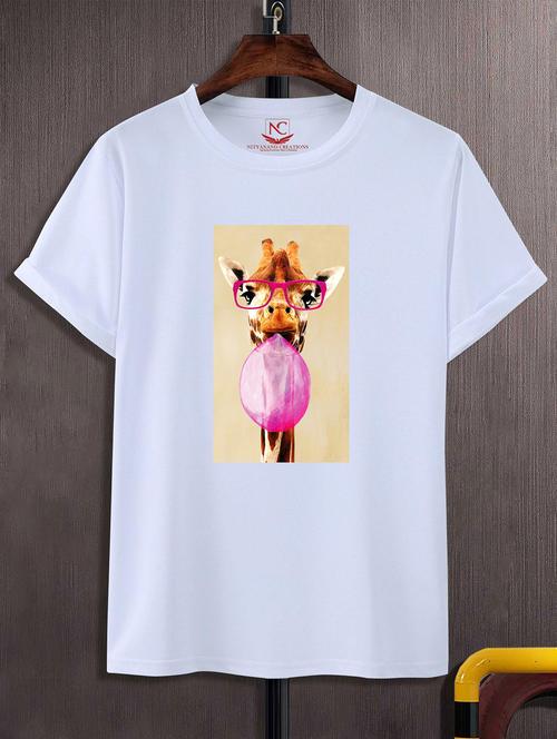 unisex white graphic printed t-shirt - 20824244 - Standard Image - 0