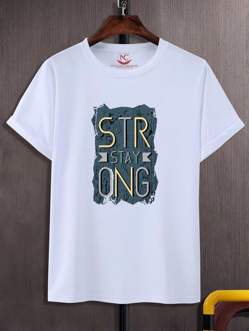 unisex white graphic printed t-shirt - 20824270 -  Standard Image - 0