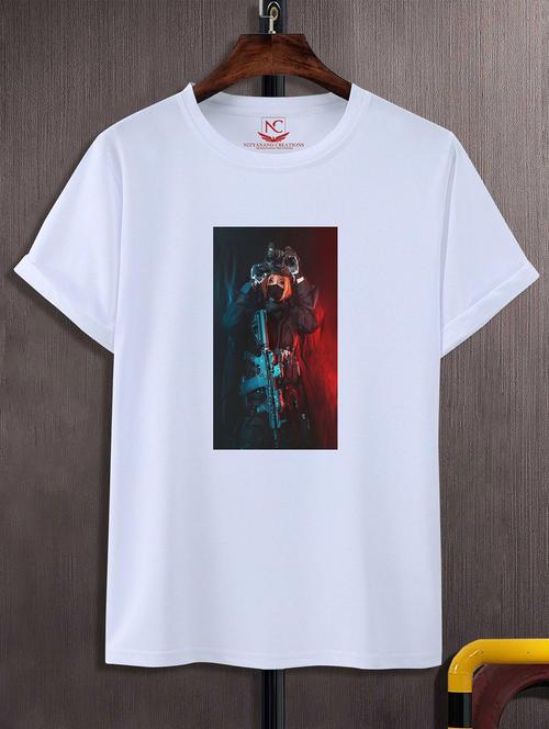 unisex white graphic printed t-shirt - 20824271 - Standard Image - 0