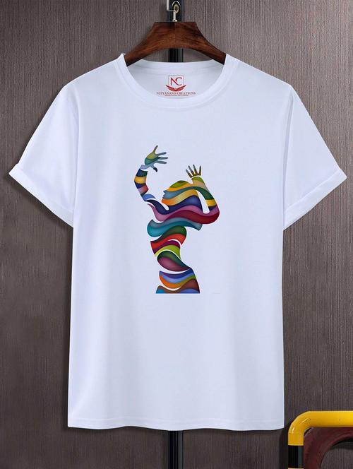 unisex white graphic printed t-shirt - 20824276 - Standard Image - 0