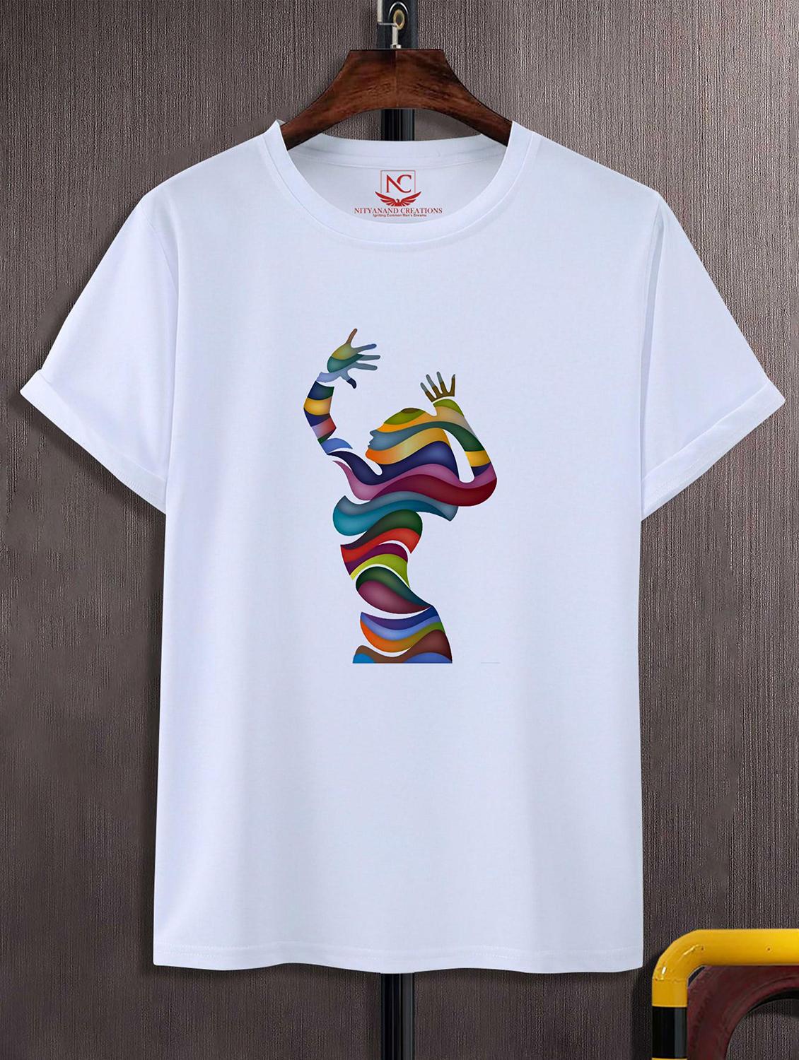 unisex white graphic printed t-shirt - 20824276 - Zoom Image - 0
