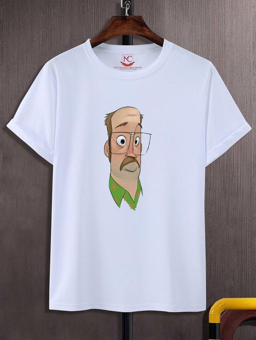unisex white graphic printed t-shirt - 20824302 - Standard Image - 0
