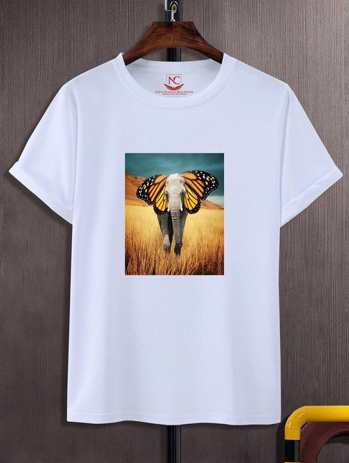 unisex white graphic printed t-shirt - 20824303 - Standard Image - 0