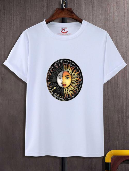 unisex white graphic printed t-shirt - 20824305 - Standard Image - 0