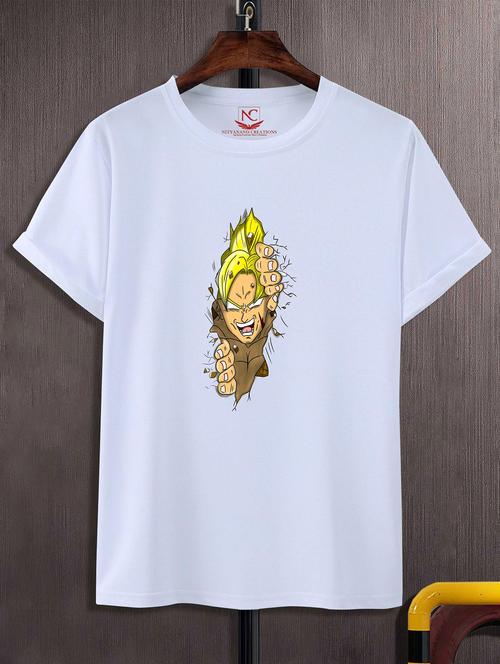 unisex white graphic printed t-shirt - 20824314 - Standard Image - 0