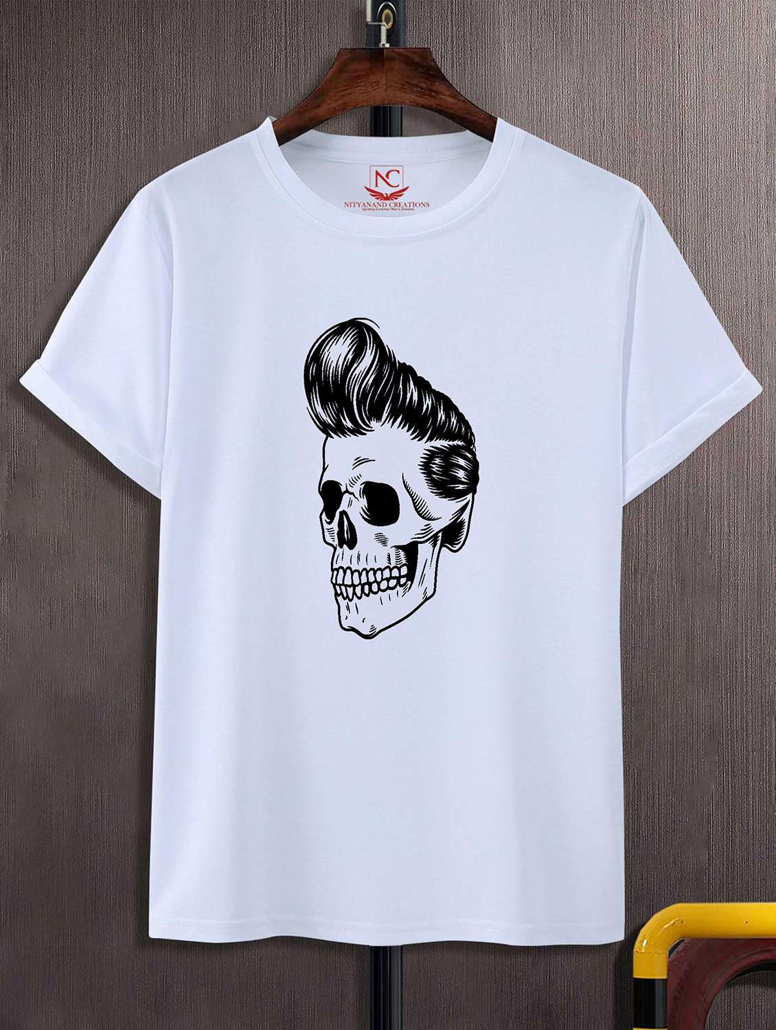 unisex white graphic printed t-shirt