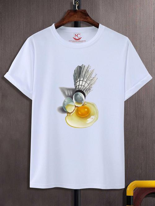 unisex white graphic printed t-shirt - 20824318 -  Standard Image - 0