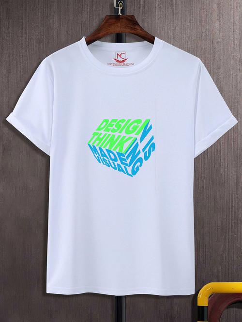 unisex white graphic printed t-shirt - 20824319 - Standard Image - 0
