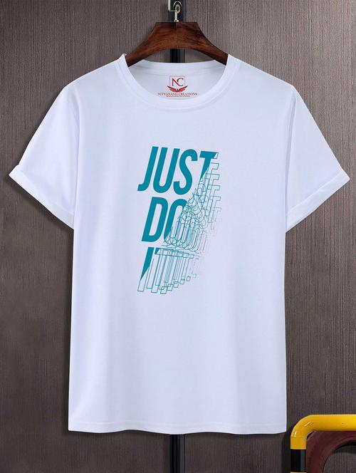 unisex white graphic printed t-shirt - 20824321 - Standard Image - 0