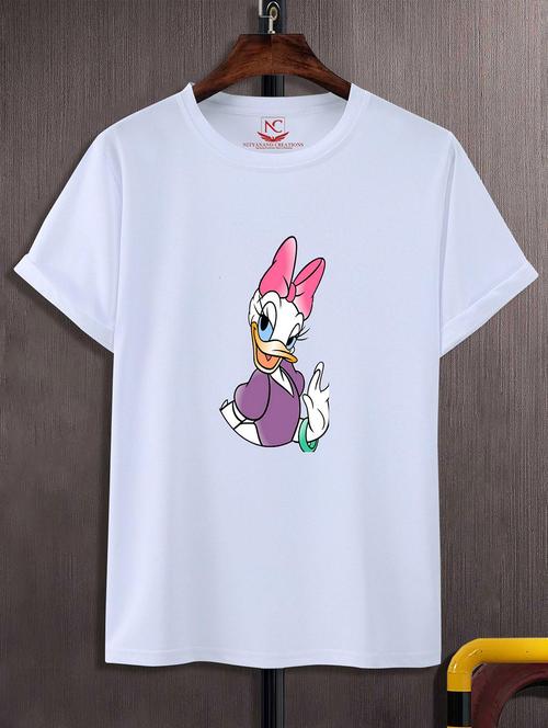 unisex white graphic printed t-shirt - 20824349 - Standard Image - 0