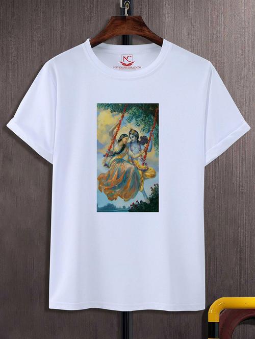 unisex white graphic printed t-shirt - 20824351 - Standard Image - 0