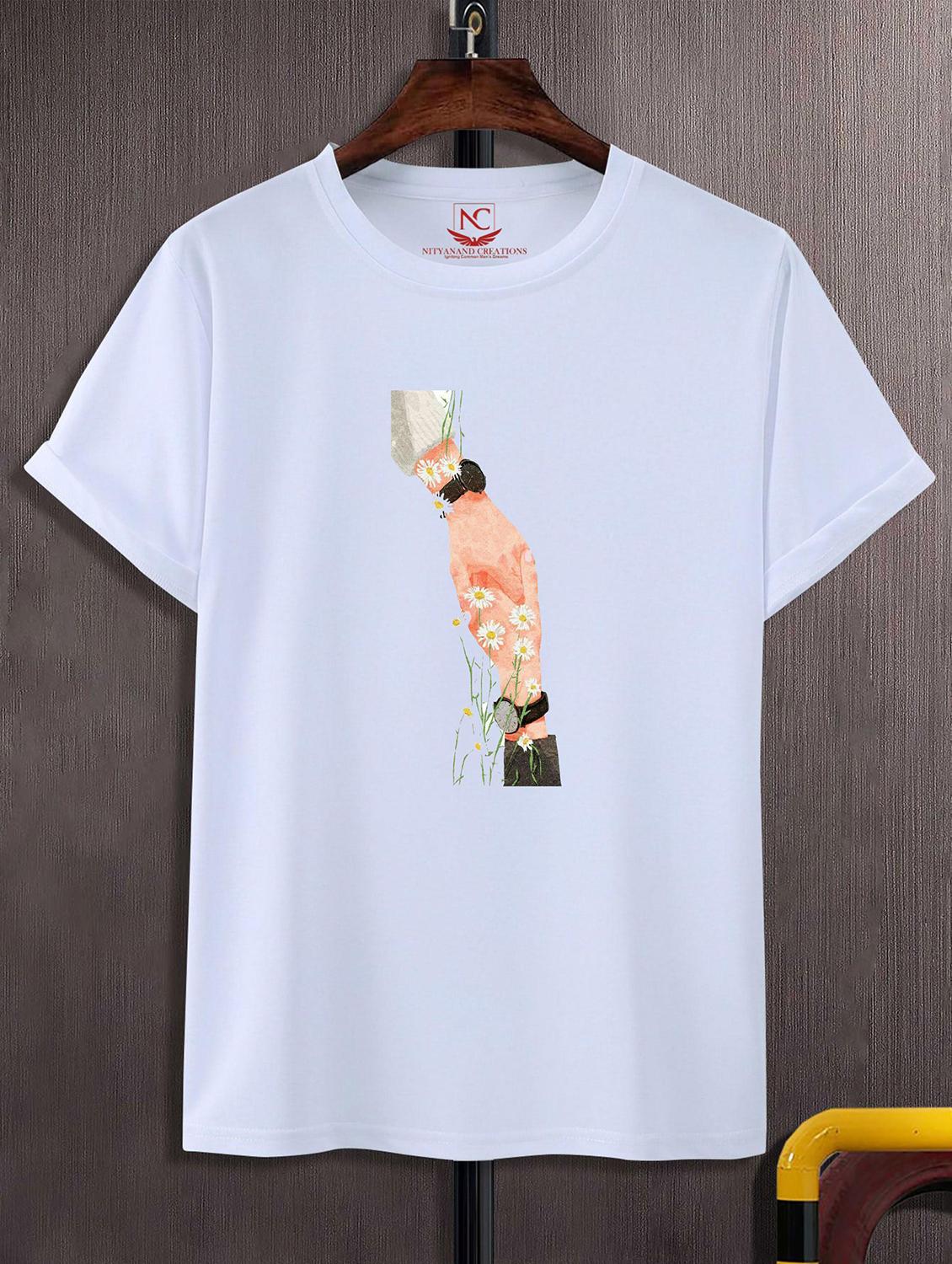 unisex white graphic printed t-shirt - 20824375 -  Zoom Image - 0