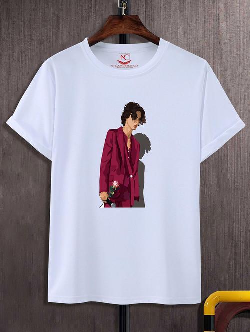 unisex white graphic printed t-shirt - 20824379 -  Standard Image - 0