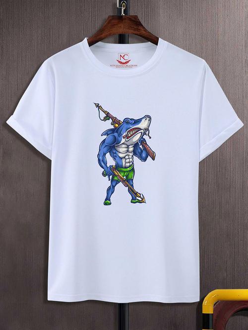unisex white graphic printed t-shirt - 20824381 -  Standard Image - 0
