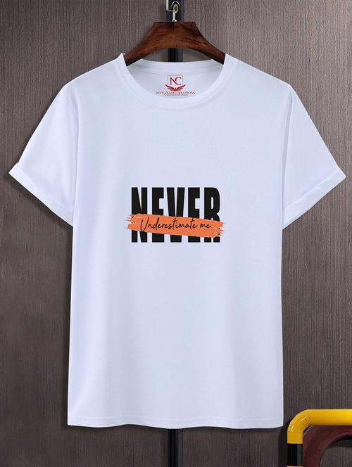 unisex white graphic printed t-shirt - 20824382 -  Standard Image - 0