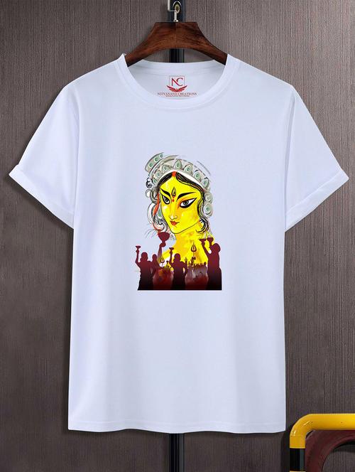 unisex white graphic printed t-shirt - 20824417 - Standard Image - 0