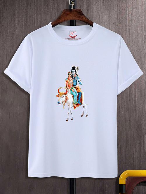 unisex white graphic printed t-shirt - 20824419 - Standard Image - 0