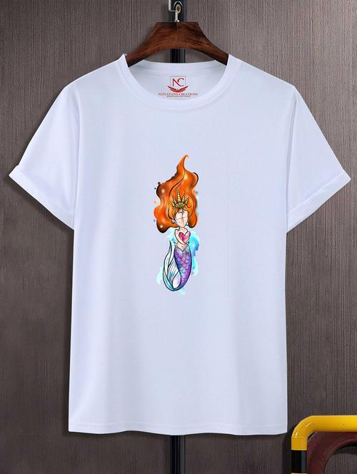 unisex white graphic printed t-shirt - 20824433 - Standard Image - 0