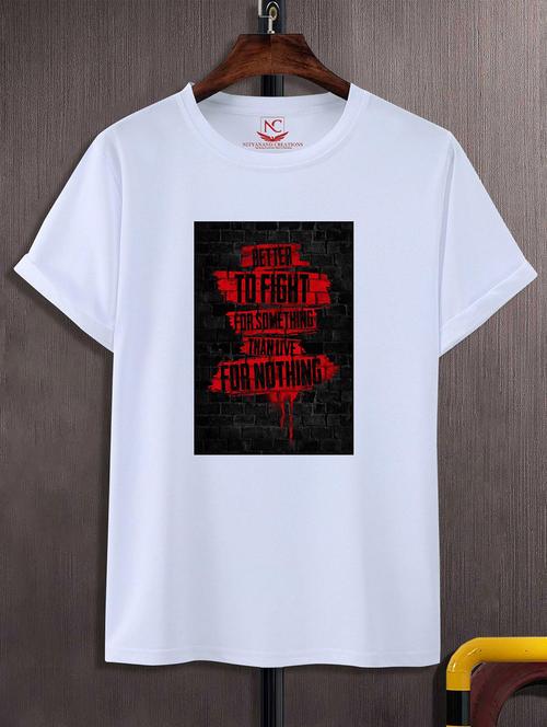 unisex white graphic printed t-shirt - 20824457 - Standard Image - 0