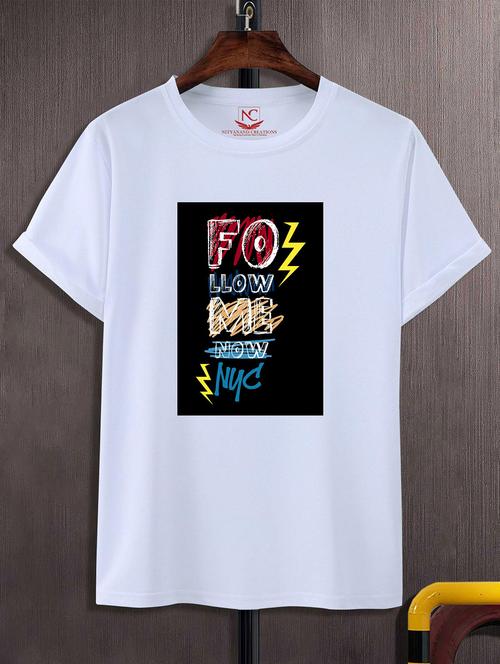 unisex white graphic printed t-shirt - 20824502 -  Standard Image - 0