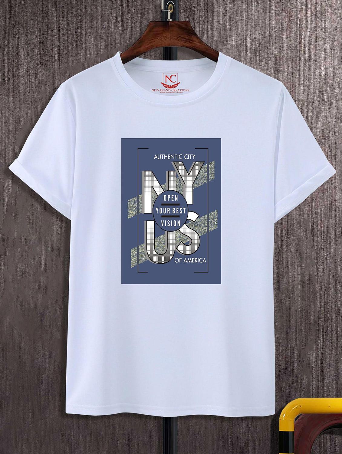 unisex white graphic printed t-shirt - 20824510 - Zoom Image - 0