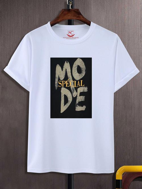 unisex white graphic printed t-shirt - 20824522 -  Standard Image - 0