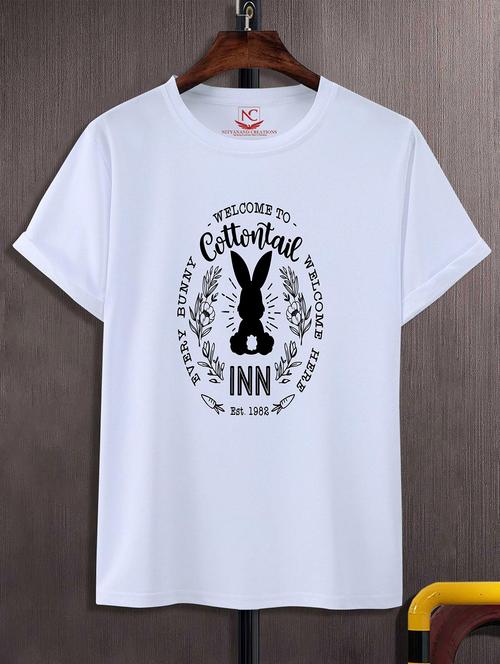 unisex white graphic printed t-shirt - 20824542 - Standard Image - 0
