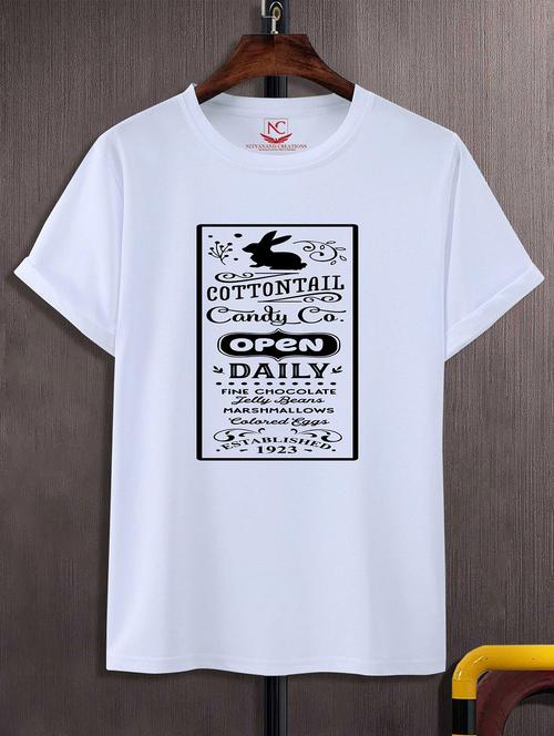 unisex white graphic printed t-shirt - 20824543 -  Standard Image - 0