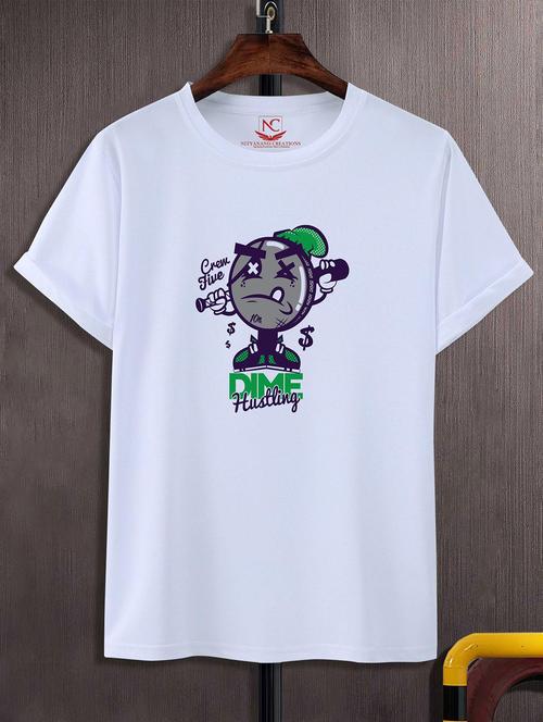 unisex white graphic printed t-shirt - 20824550 -  Standard Image - 0