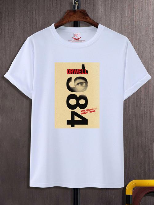 unisex white graphic printed t-shirt - 20824561 -  Standard Image - 0