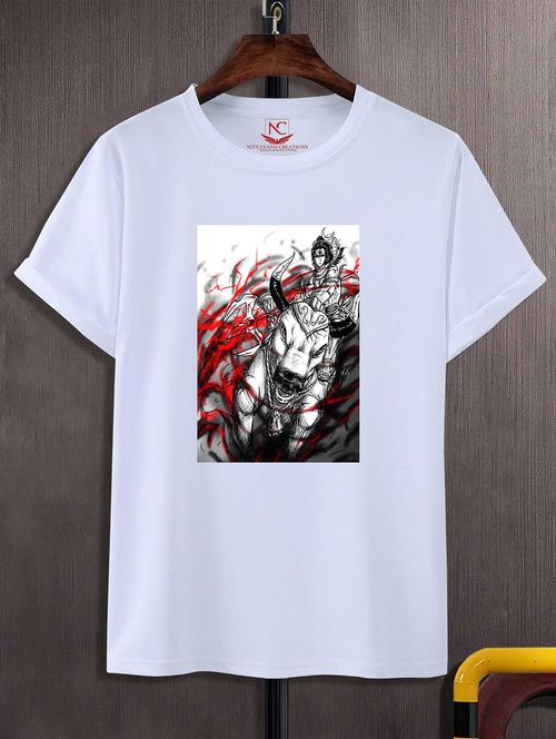 unisex white graphic printed t-shirt - 20824564 - Standard Image - 0