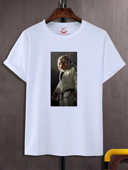 unisex white graphic printed t-shirt - 20824588 -  Standard Image - 0