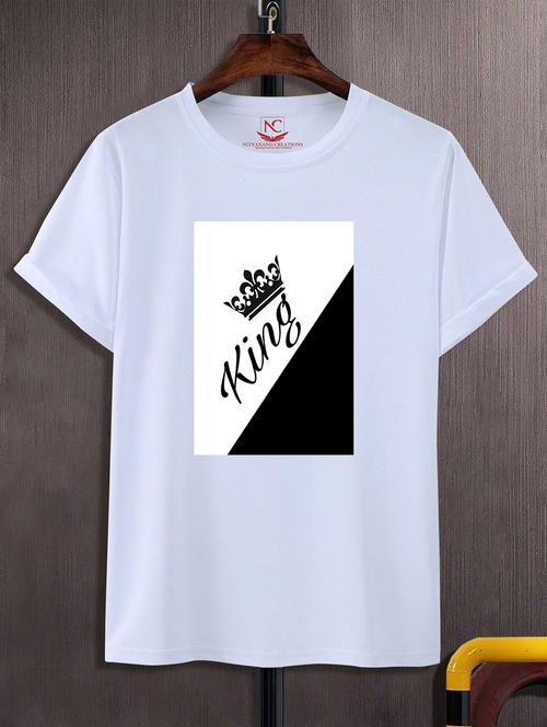 unisex white graphic printed t-shirt - 20824598 - Standard Image - 0