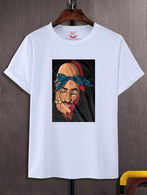 unisex white graphic printed t-shirt - 20824600 -  Standard Image - 0