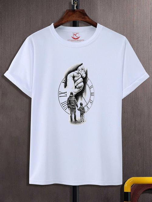 unisex white graphic printed t-shirt - 20824601 - Standard Image - 0