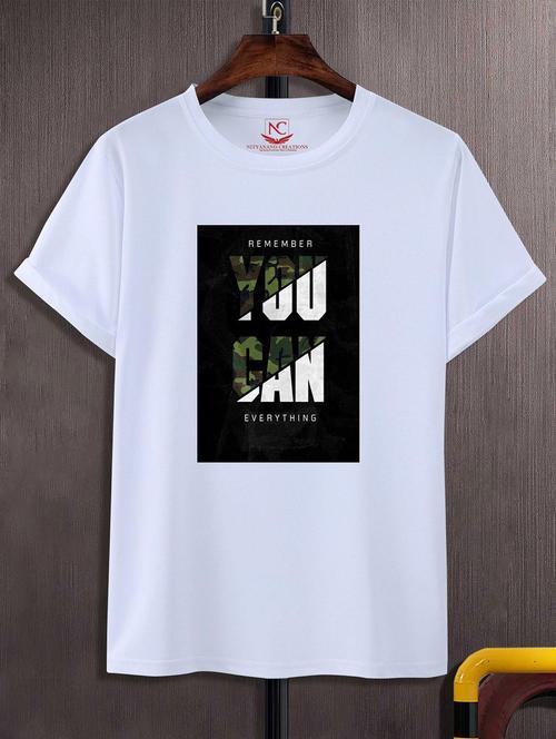 unisex white graphic printed t-shirt - 20824615 -  Standard Image - 0