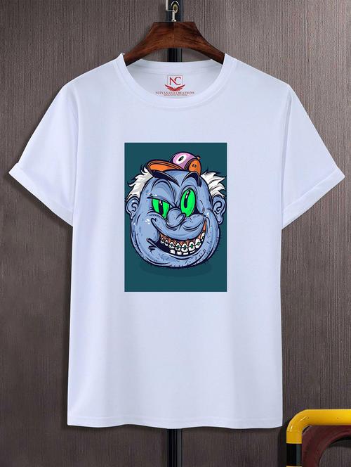 unisex white graphic printed t-shirt - 20824620 - Standard Image - 0
