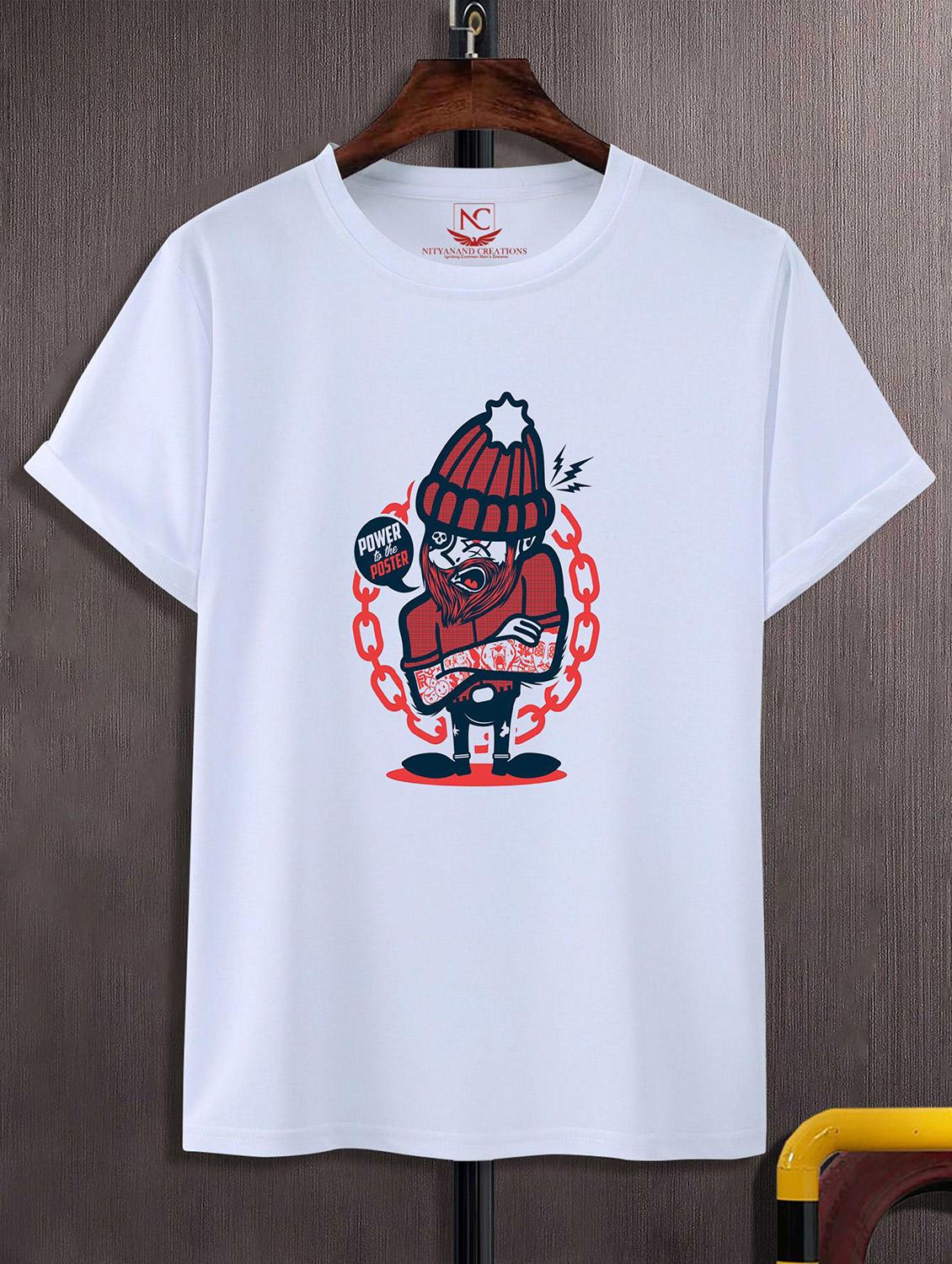 unisex white graphic printed t-shirt - 20824621 - Zoom Image - 0