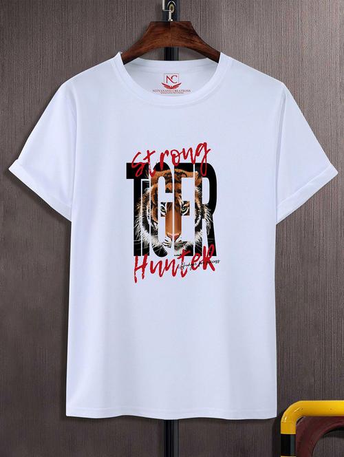 unisex white graphic printed t-shirt - 20824635 - Standard Image - 0