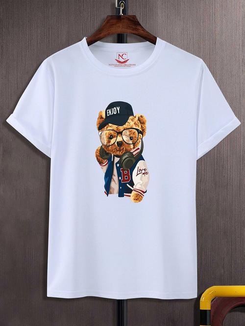 unisex white graphic printed t-shirt - 20824642 - Standard Image - 0