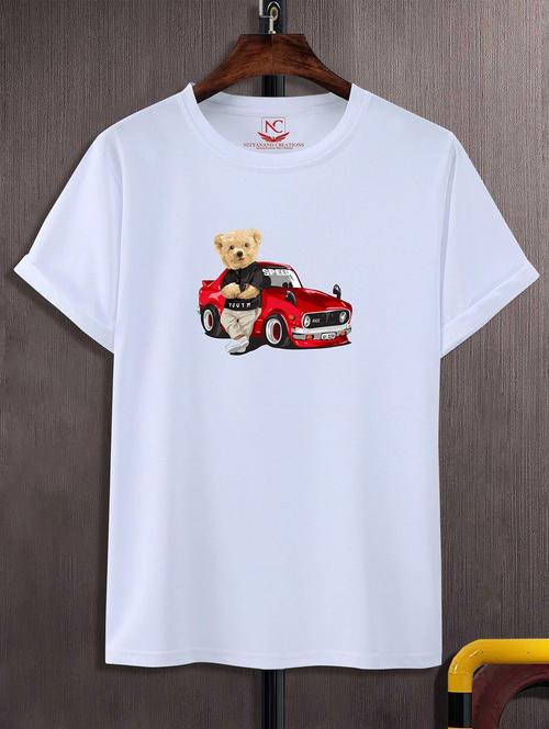 unisex white graphic printed t-shirt - 20824644 -  Standard Image - 0